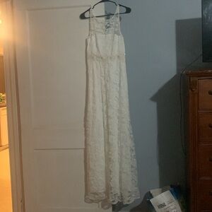 BB Dakota Ivory Floral Lace Dress